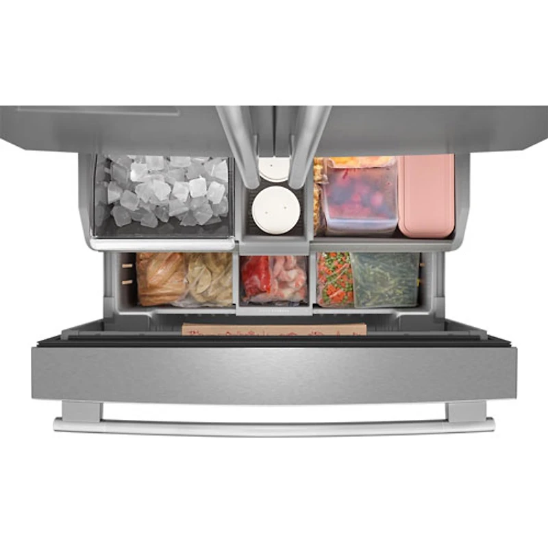 Kitchenaid 36" 30.5 Cu. Ft. French Door Refrigerator with Water Dispenser (KRFF336SPS) - PrintShield Stainless