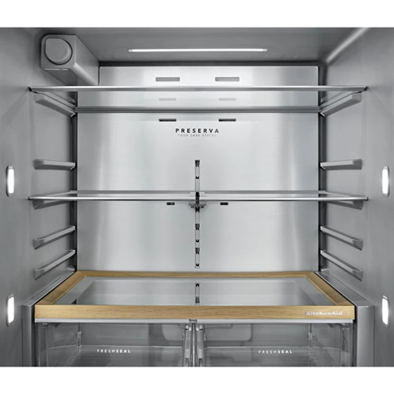 Kitchenaid 36" 30 Cu. Ft. French Door Refrigerator with Water Dispenser (KRFF436SPS) - PrintShield Stainless