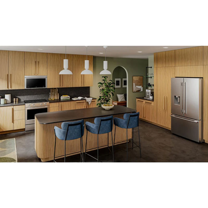 Kitchenaid 36" 30 Cu. Ft. French Door Refrigerator with Water Dispenser (KRFF436SPS) - PrintShield Stainless