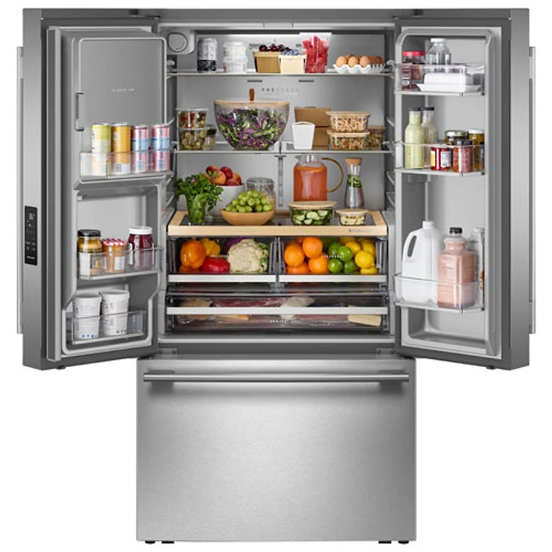 Kitchenaid 36" 30 Cu. Ft. French Door Refrigerator with Water Dispenser (KRFF436SPS) - PrintShield Stainless