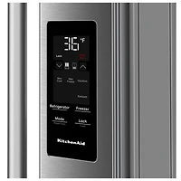 Kitchenaid 36" 30 Cu. Ft. French Door Refrigerator with Water Dispenser (KRFF436SPS) - PrintShield Stainless