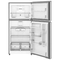 Whirlpool 30" 19.3 Cu. Ft. Top Freezer Refrigerator (WRTX5419SZ) - Fingerprint-Resistant Stainless Finish