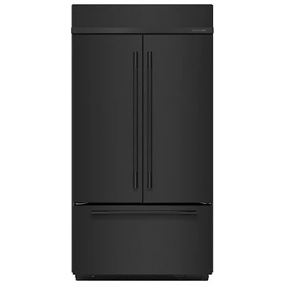 Kitchenaid 42" 24.2 Cu. Ft. Built-in French Door Refrigerator (KBFN542SBE) - Black Ore