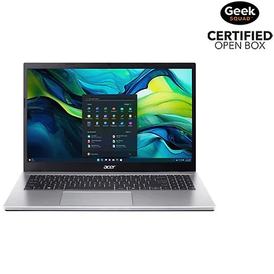 Boîte ouverte - Portable de 15,6 po Aspire 3 d'Acer - Argenté (RyzenMC 5 7520U d'AMD/SSD 512 Go/RAM 16 Go/Windows 11 Famille)