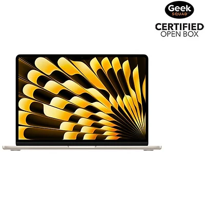 Open Box - Apple MacBook Air 13.6" w/ Touch ID (2025) - Starlight (Apple M4 / 24GB RAM / 512GB SSD) - English