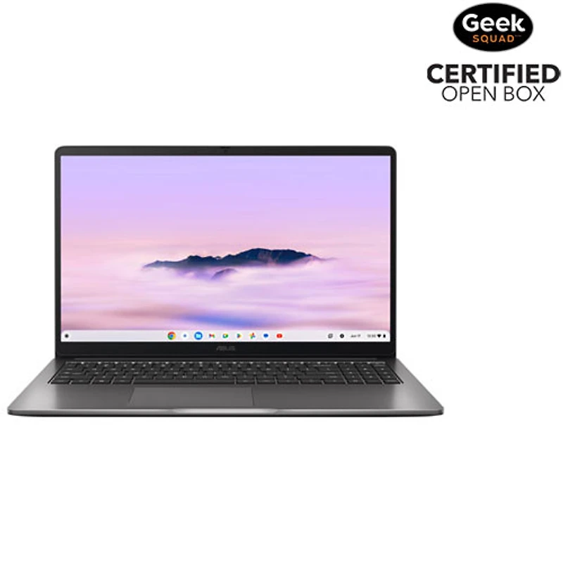 Boîte ouverte - Chromebook Plus de 15,6 po CX15 d'ASUS avec 12 mois de forfait Google AI Pro (Core 3 N355 d'Intel/RAM 8 Go/SSD 128 Go)