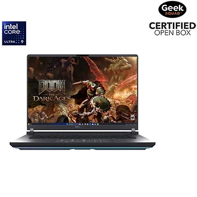 Boîte ouverte - Portable de jeu 16 po ROG Strix G16 d'ASUS (Core Ultra 9 - 275HX d'Intel/RAM 32 Go/SSD 1 To/RTX 5070 Ti)