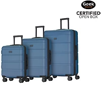 Boîte ouverte - Ensemble de 3 valises rigides Barcelona de Bugatti - Bleu - Exclusivité de Best Buy