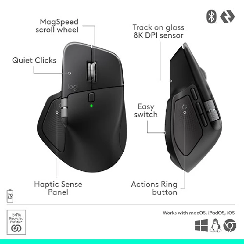 Logitech MX Master 4 Bluetooth Optical Mouse - Black - Only at Best Buy