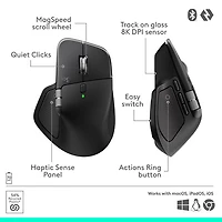 Logitech MX Master 4 Bluetooth Optical Mouse - Black - Only at Best Buy