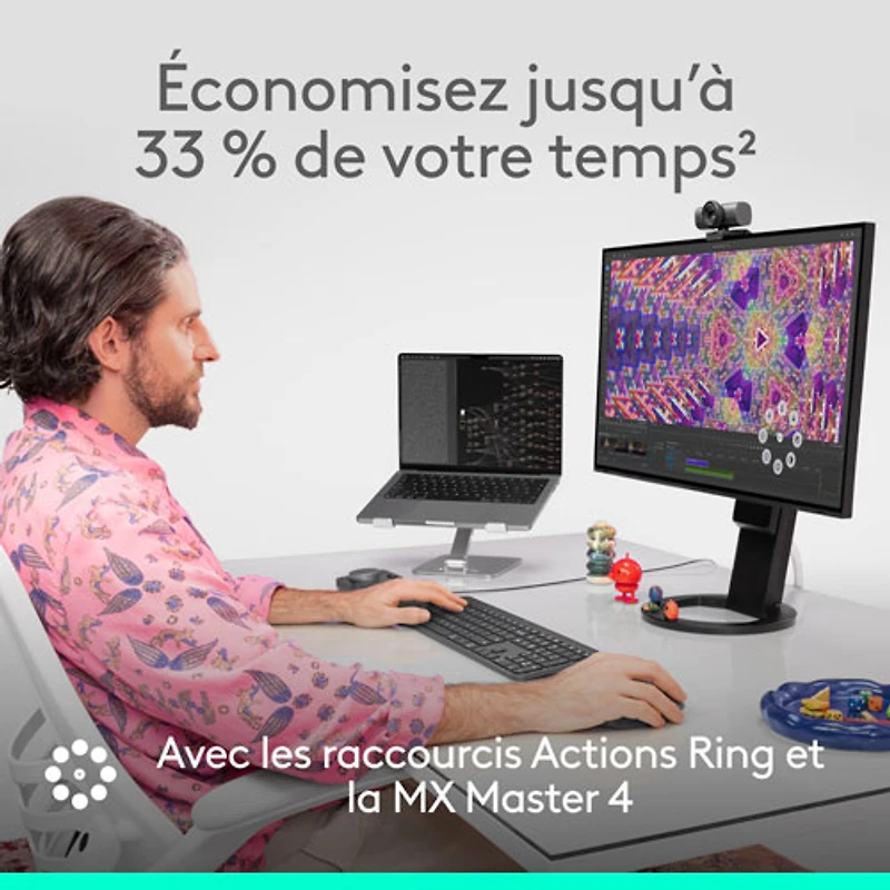 Logitech MX Master 4 Bluetooth Optical Mouse w/ Advanced Performance Haptic Feedback - Pale Grey