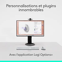 Souris optique Bluetooth MX Master 4 de Logitech pour Mac - Blanc argent - Exclusivité de Best Buy