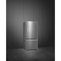 Réfrigérateur à congélateur inférieur 16,1 pi³ 30 po de Smeg (BM30URXI) - Acier inoxydable