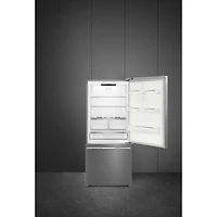 Réfrigérateur à congélateur inférieur 16,1 pi³ 30 po de Smeg (BM30URXI) - Acier inoxydable