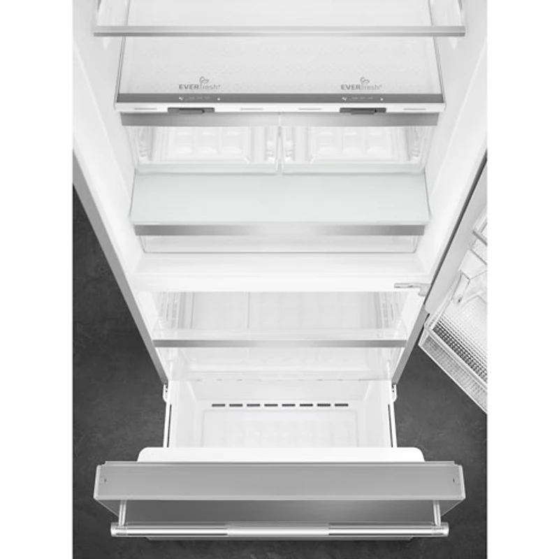 Réfrigérateur à congélateur inférieur 16,1 pi³ 30 po de Smeg (BM30URXI) - Acier inoxydable