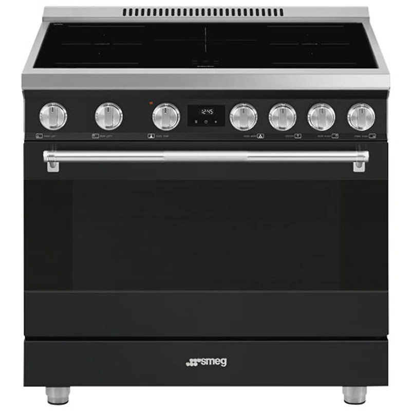 Smeg 36" 4.45 Cu. Ft. True Convection 5-Element Slide-In Induction Range (SPR36UIMAN) - Matte Black