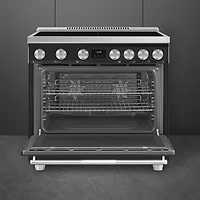 Smeg 36" 4.45 Cu. Ft. True Convection 5-Element Slide-In Induction Range (SPR36UIMAN) - Matte Black