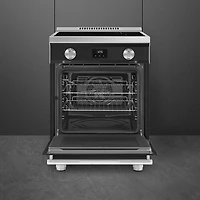 Smeg 24" 2.8 Cu. Ft. True Convection 4-Element Slide-In Induction Range (SPR24UIMAN) - Matte Black