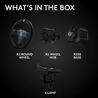 Logitech G RS50 3-Piece Sim Racing Steering Wheel System for Xbox Series X|S/Xbox One/PC
