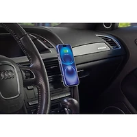 Support de tableau de bord/bouche d'air magnétique sans fil Qi2 25 W MagicMount Charge Pro de Scosche (MPQTRDV-SP)
