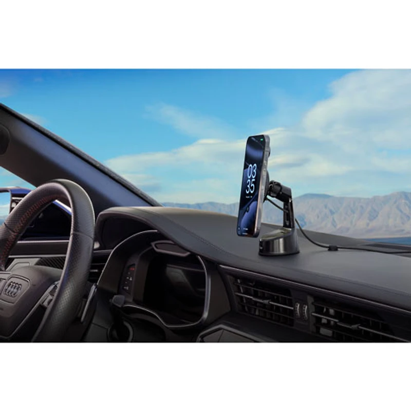 Scosche MagicMount Charge Pro 25W Qi2 Magnetic Wireless Dash Mount (MPQTRWD-SP)