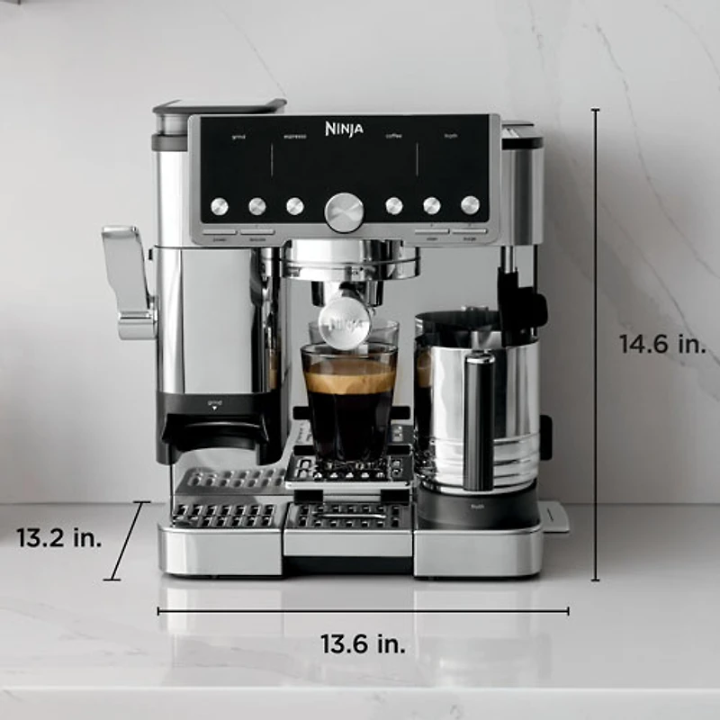 Ninja Luxe Café Pro Series 4-in-1 Espresso Machine - Black/Stainless Steel