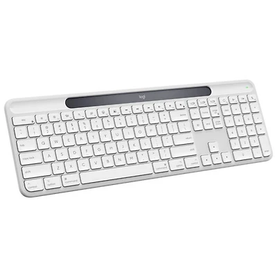 Logitech Signature Slim Solar+ Bluetooth Keyboard - Off-White - English - Only at Best Buy
