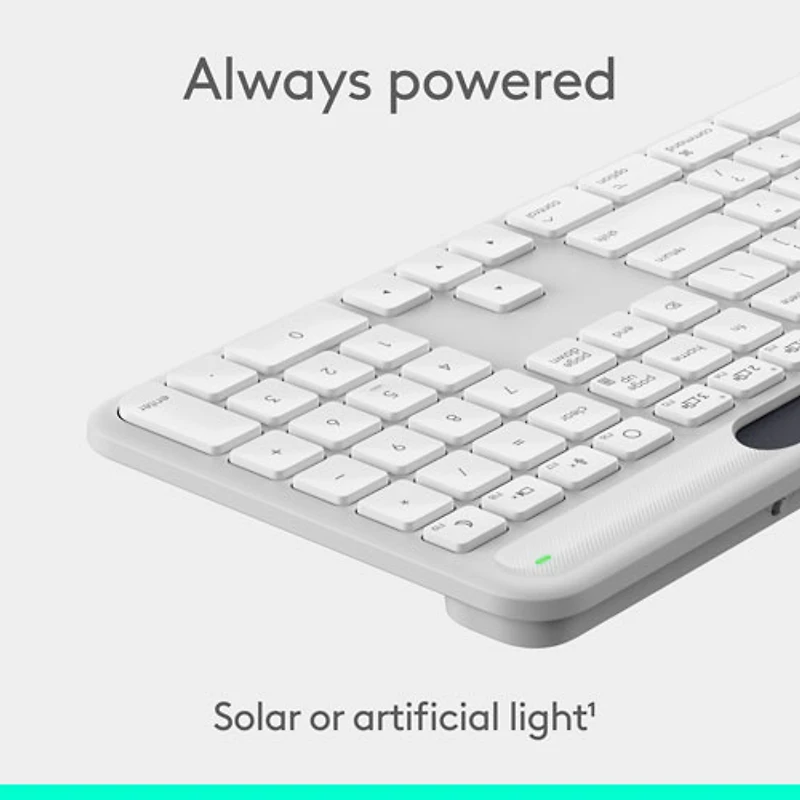 Logitech Signature Slim Solar+ Bluetooth Keyboard - Off-White - English - Only at Best Buy