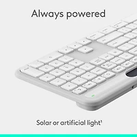 Logitech Signature Slim Solar+ Bluetooth Keyboard - Off-White - English - Only at Best Buy