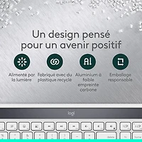 Logitech Signature Slim Solar+ Bluetooth Keyboard - Off-White - English - Only at Best Buy