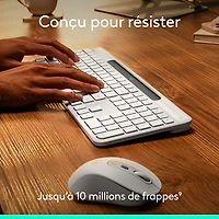 Logitech Signature Slim Solar+ Bluetooth Keyboard - Off-White - English - Only at Best Buy