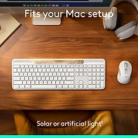 Logitech Signature Slim Solar+ Bluetooth Keyboard - Off-White - English - Only at Best Buy