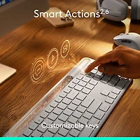 Logitech Signature Slim Solar+ Bluetooth Keyboard - Off-White - English - Only at Best Buy