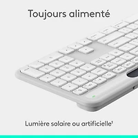 Logitech Signature Slim Solar+ Bluetooth Keyboard - Off-White - English - Only at Best Buy