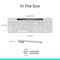 Logitech Signature Slim Solar+ Bluetooth Keyboard - Off-White - English - Only at Best Buy