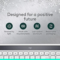 Logitech Signature Slim Solar+ Bluetooth Keyboard - Off-White - English - Only at Best Buy