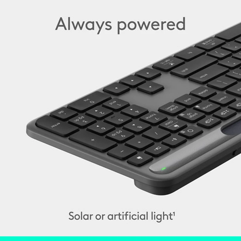 Logitech Signature Slim Solar+ Bluetooth Keyboard - Graphite - English