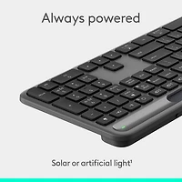 Logitech Signature Slim Solar+ Bluetooth Keyboard - Graphite - English