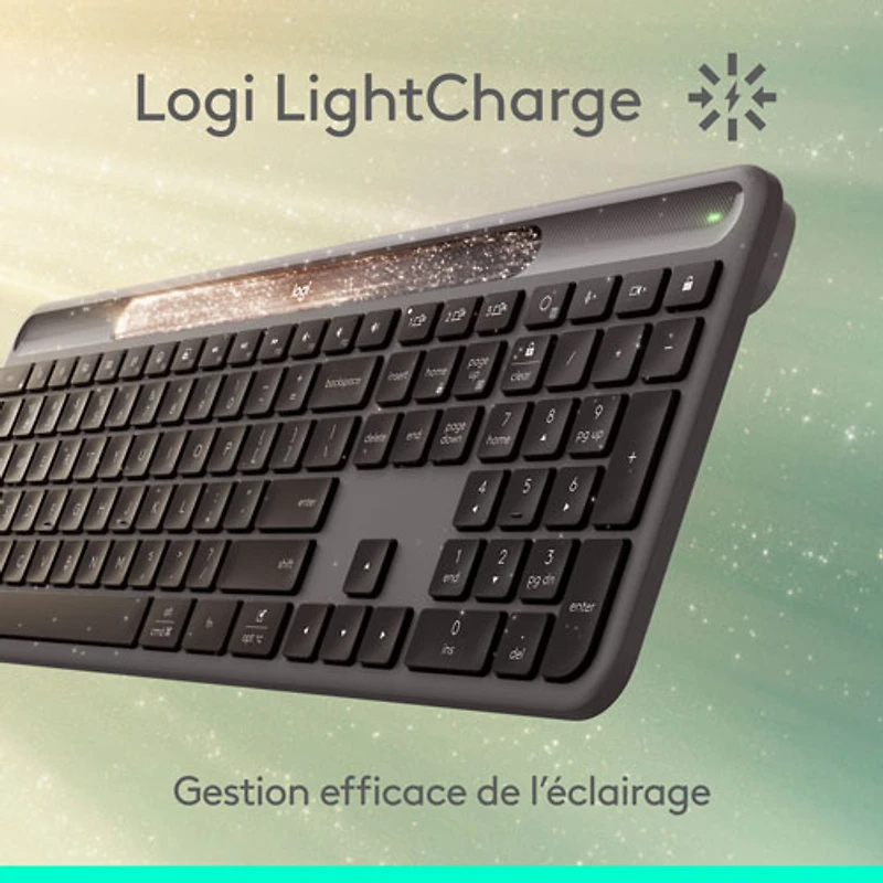 Logitech Signature Slim Solar+ Bluetooth Keyboard - Graphite - English