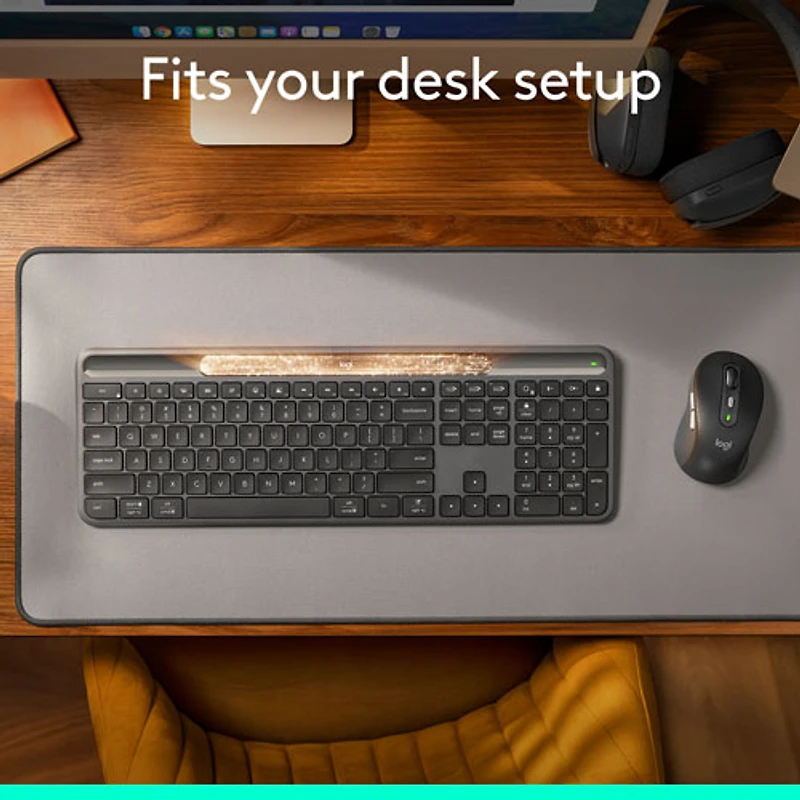 Logitech Signature Slim Solar+ Bluetooth Keyboard - Graphite - English