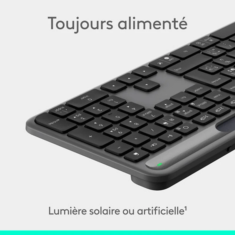 Logitech Signature Slim Solar+ Bluetooth Keyboard - Graphite - English
