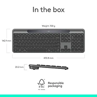 Logitech Signature Slim Solar+ Bluetooth Keyboard - Graphite - English