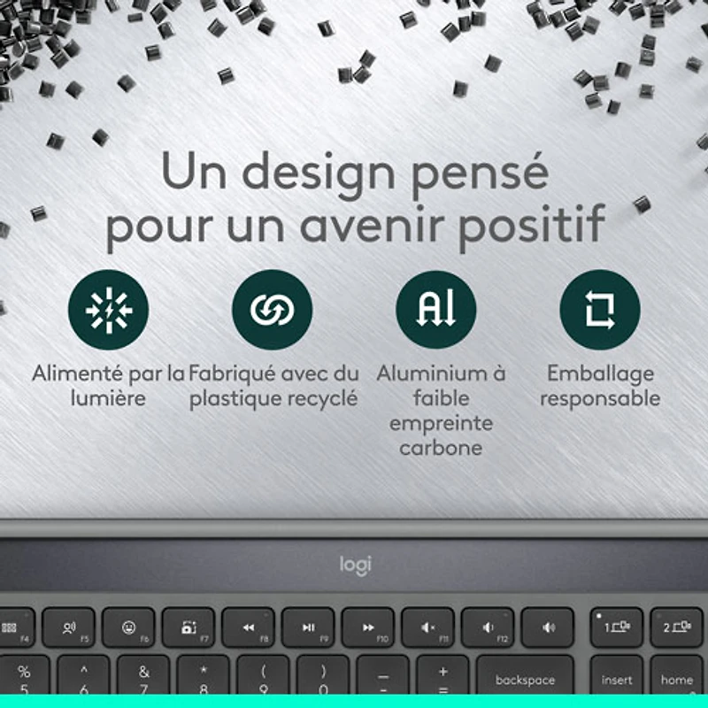 Logitech Signature Slim Solar+ Bluetooth Keyboard - Graphite - English