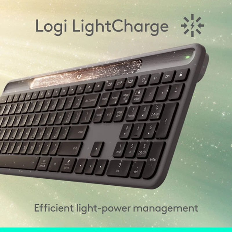 Logitech Signature Slim Solar+ Bluetooth Keyboard - Graphite - English