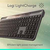 Logitech Signature Slim Solar+ Bluetooth Keyboard - Graphite - English