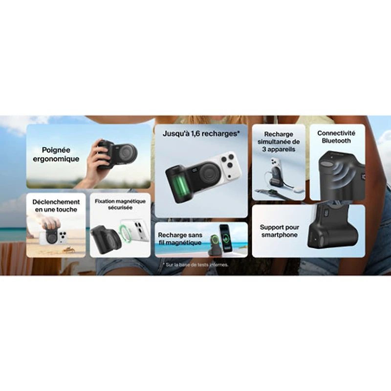 Belkin PowerGrip 9300 mAh USB-C Power Bank with USB-C Cable - Charcoal