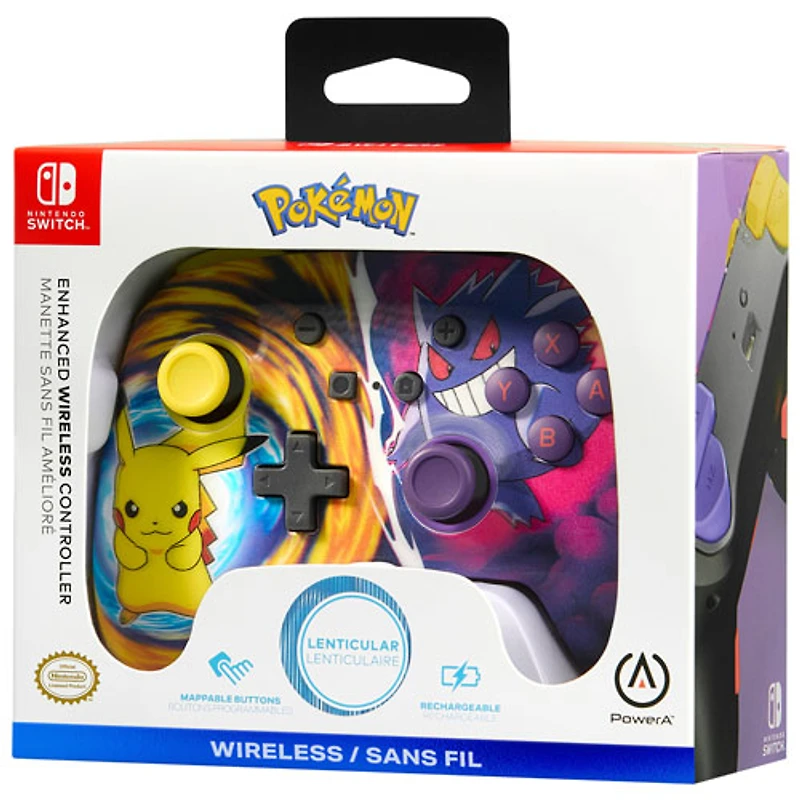 PowerA Enhanced Wireless Controller for Nintendo Switch - Pikachu vs. Gengar