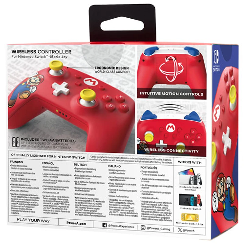 PowerA Wireless Controller for Nintendo Switch - Mario Joy