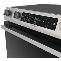 Cuisinière électrique encastrable avec convection véritable et friture à air chaud 5,8 pi³ 30 po de Hisense (HFE3502CAS) - Acier inoxydable