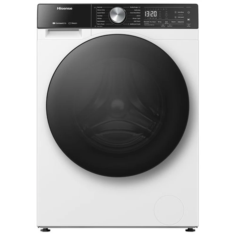 Laveuse à vapeur à chargement frontal de 3,1 pi³ de Hisense (WF5S2845BW) - Blanc